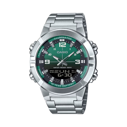 Reloj Análogo Digital Sport Plateado de Hombre