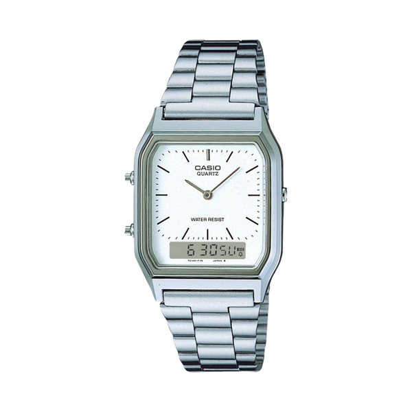 Reloj Análogo-Digital Casual Plateado de Hombre – Relojín Panamá
