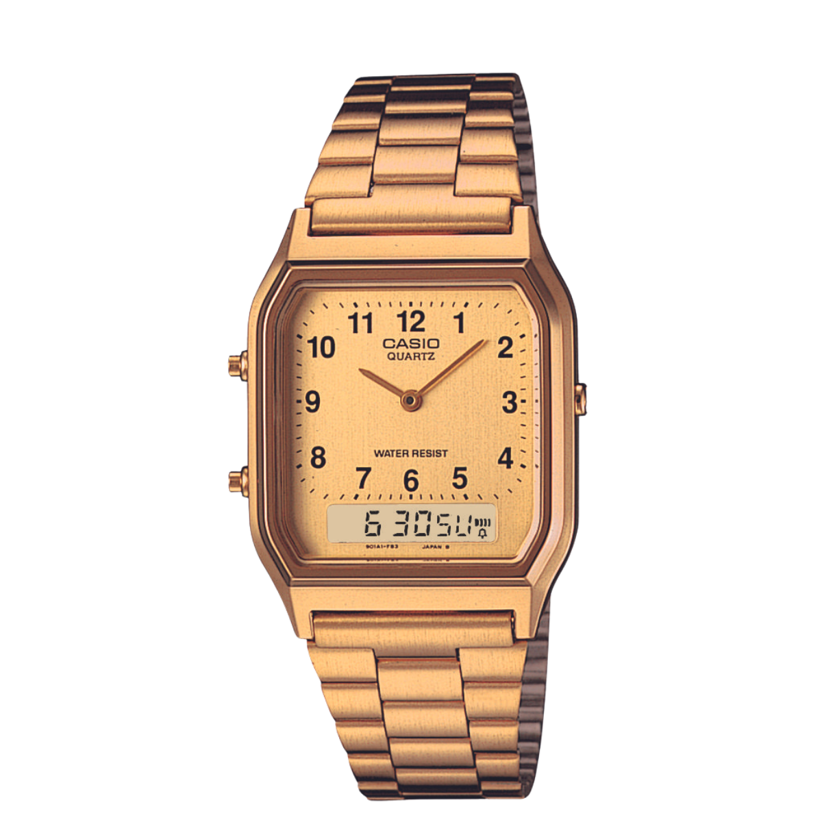 Reloj Análogo-Digital Classic Casual Dorado de Hombre