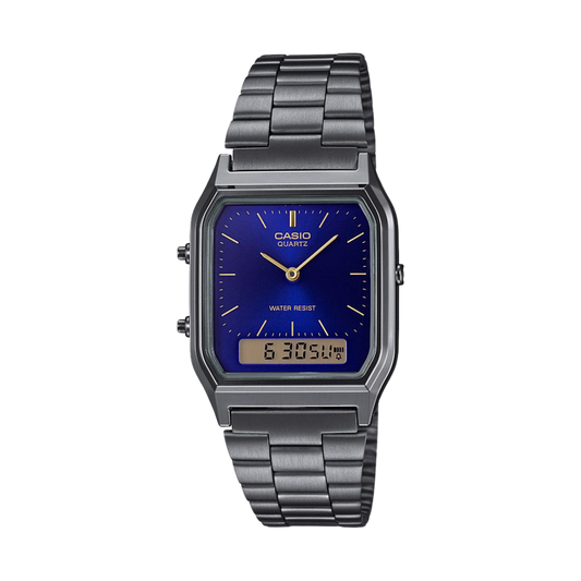 Reloj Análogo-Digital Gunmetal Casual Azul de Hombre