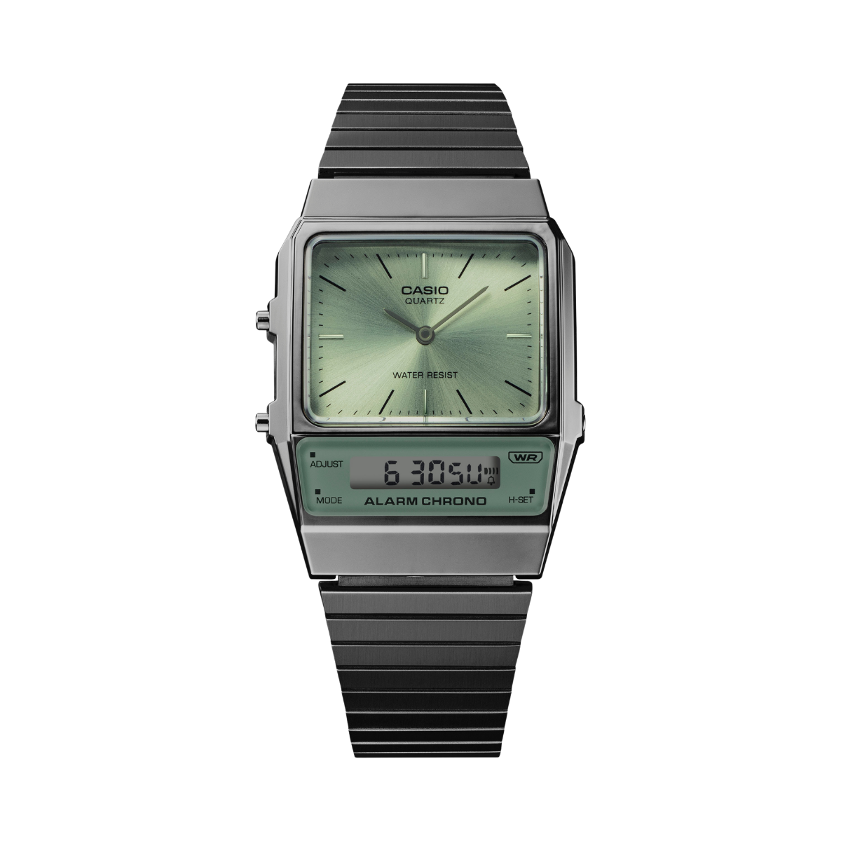 Reloj Análogo-Digital Gunmetal Vintage Plateado de Hombre