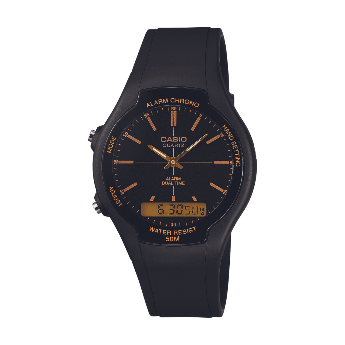 Reloj Análogo-Digital Casual Negro de Hombre