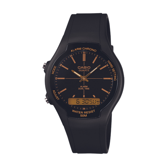 Reloj Análogo-Digital Casual Negro de Hombre