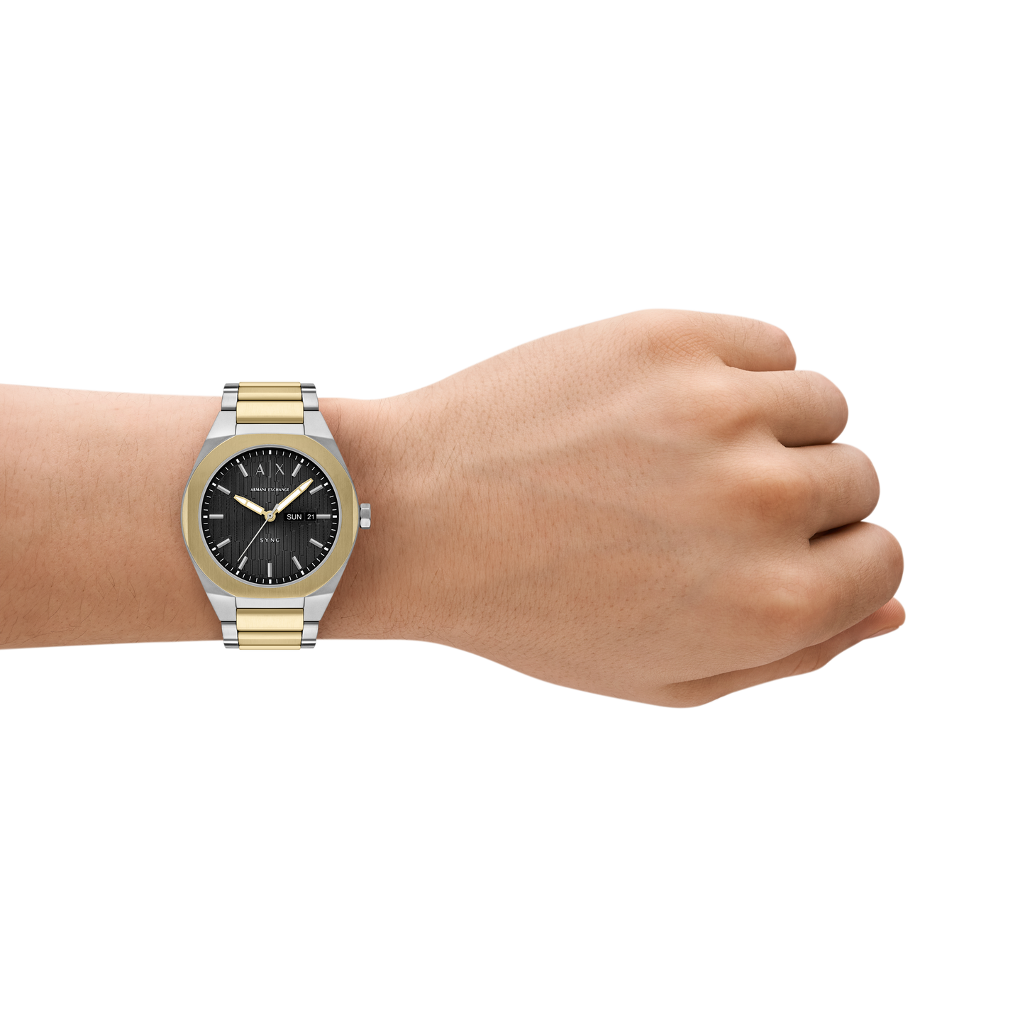 Reloj Análogo Sync Doble Tono Casual de Hombre