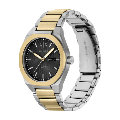 Reloj Análogo Sync Doble Tono Casual de Hombre