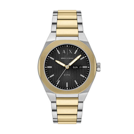 Reloj Análogo Sync Doble Tono Casual de Hombre