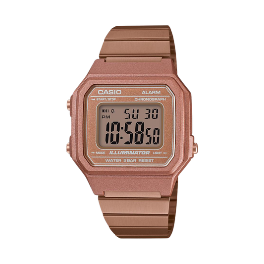 Reloj Digital Illuminator Vintage Rosado de Hombre