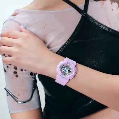 Reloj Análogo Digital Casual Lila de Mujer