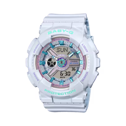 Reloj Análogo Digital Casual Blanco de Mujer