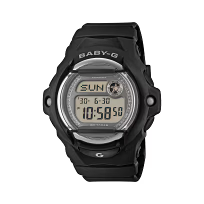 Reloj Digital Casual Negro de Mujer