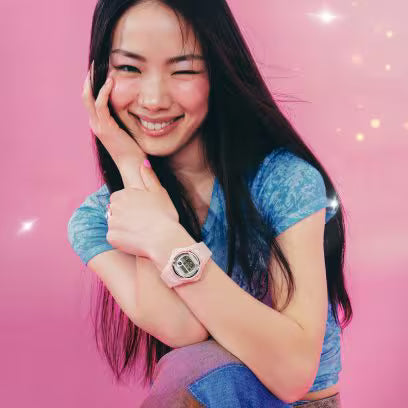 Reloj Digital Casual Rosado de Mujer