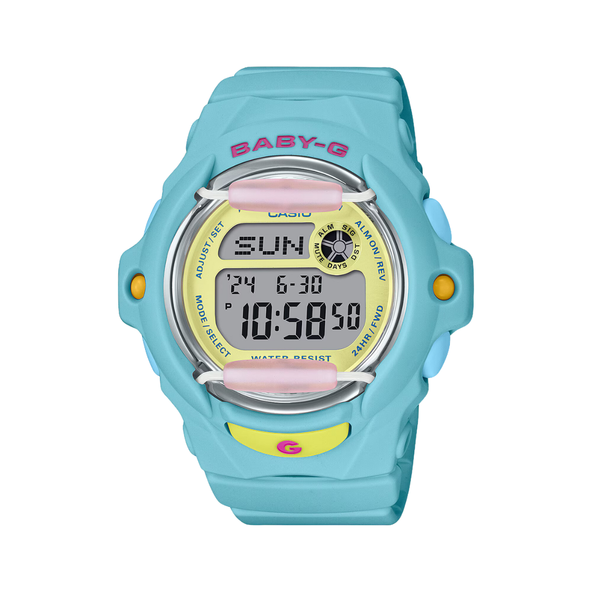 Reloj Digital Caribbean Sea Sport Celeste de Mujer