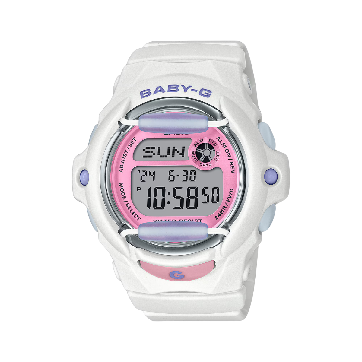 Reloj Digital Caribbean Sea Sport Blanco de Mujer