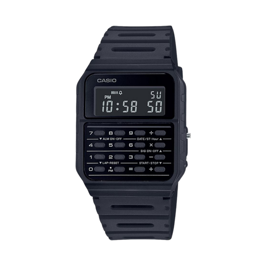 Reloj Digital Calculadora Vintage Negro de Hombre