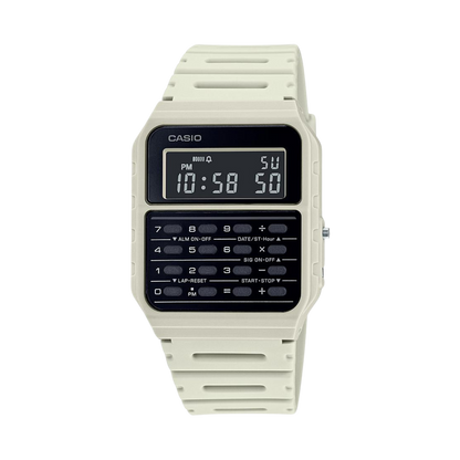 Reloj Digital Calculadora Vintage Blanco de Hombre