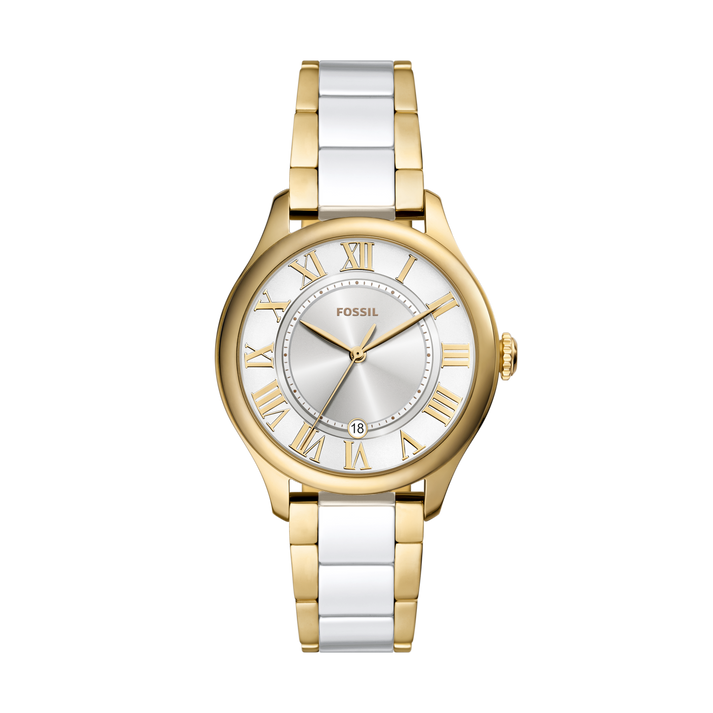 Reloj Análogo Clásico De Mujer Fossil Gilmore Dorado Y Blanco – Relojín ...