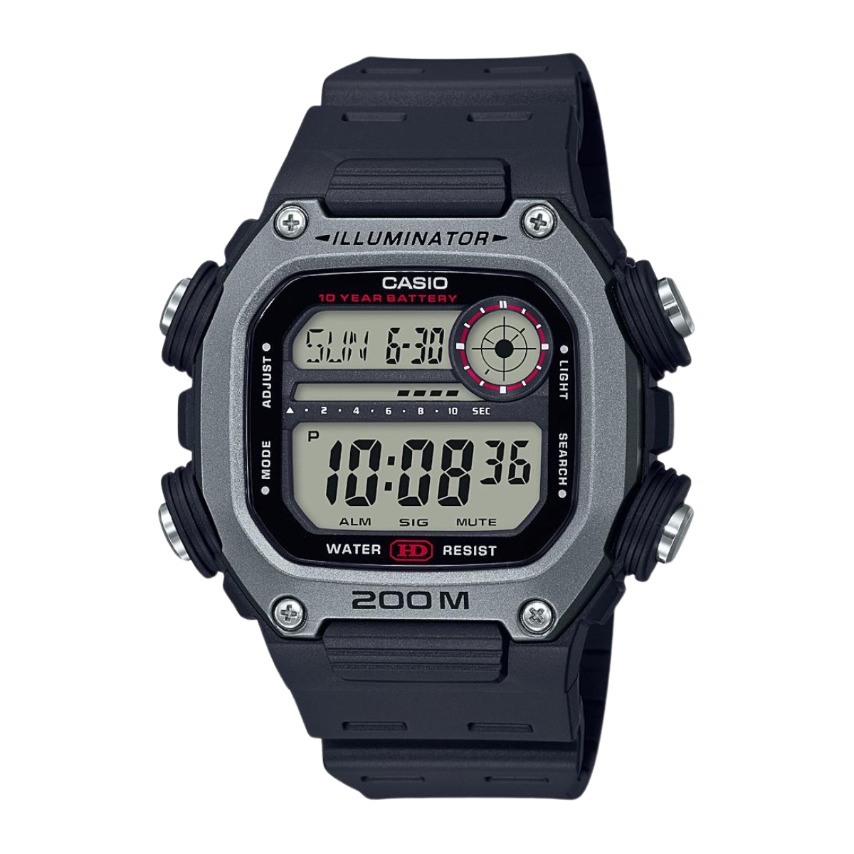 Reloj Digital Illuminator Sport Gris de Hombre