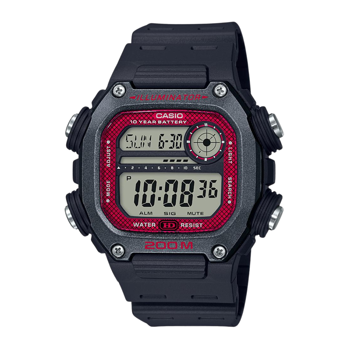 Reloj Digital Illuminator Sport Negro de Hombre