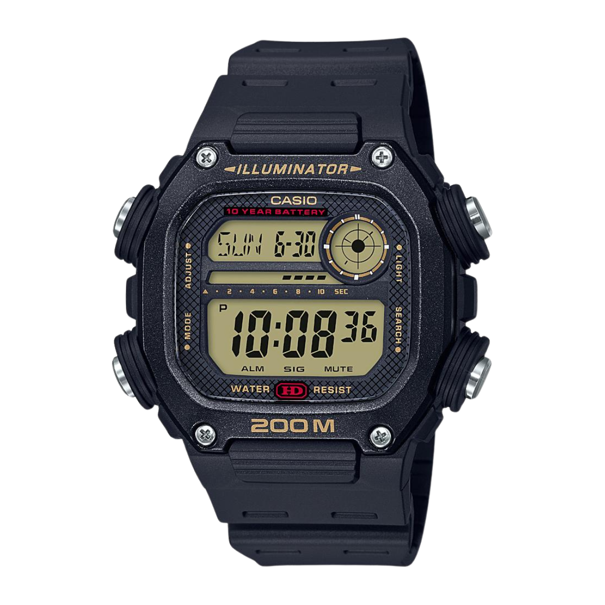 Reloj Digital Illuminator Sport Negro de Hombre