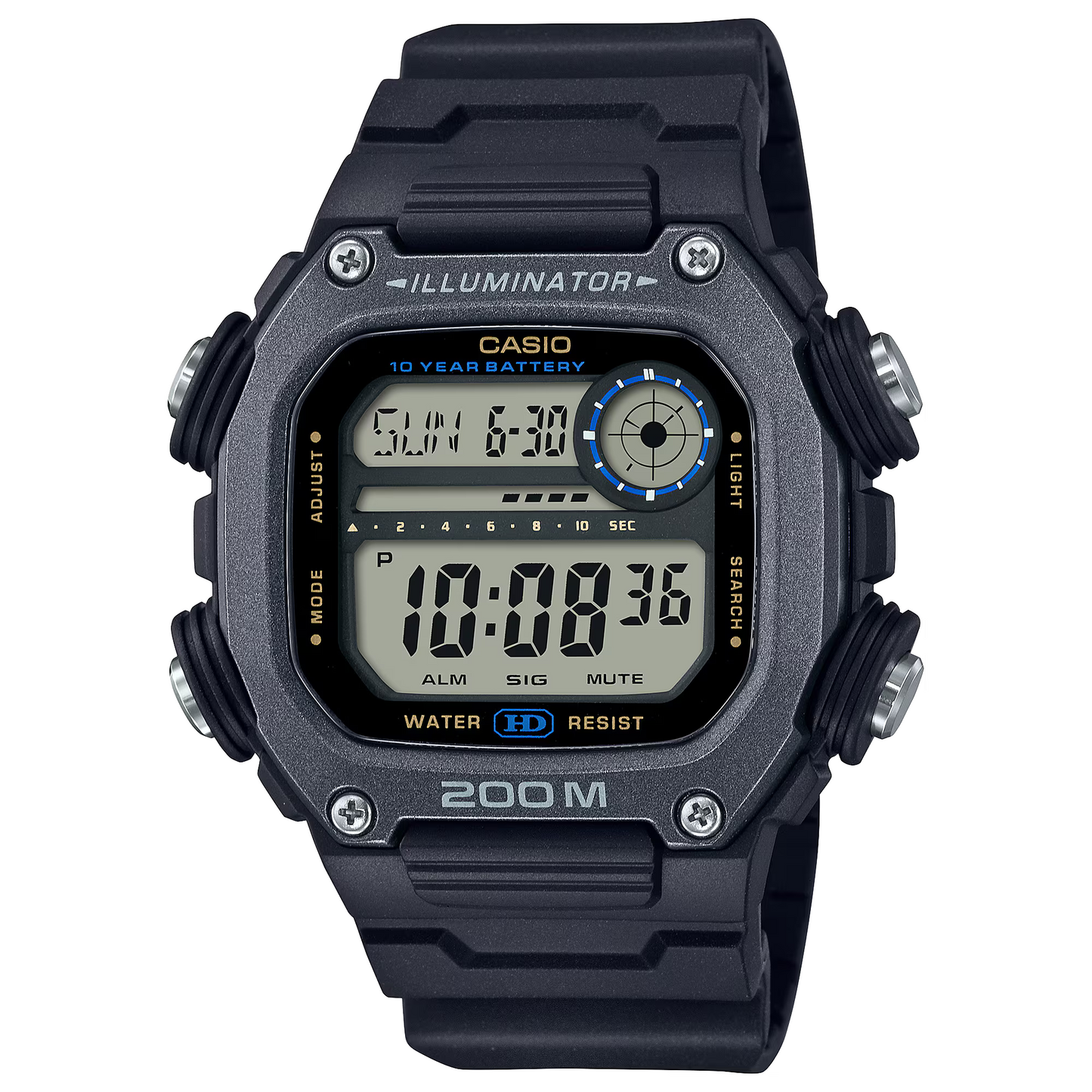 Reloj Digital Illuminator Sport Gris de Hombre