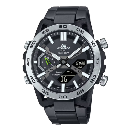 Reloj Análogo-Digital Ejecutivo Negro de Hombre