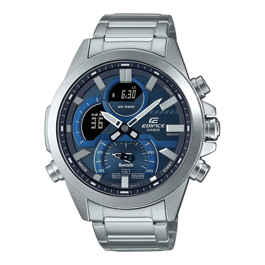 Reloj Análogo-Digital Sport Plateado de Hombre