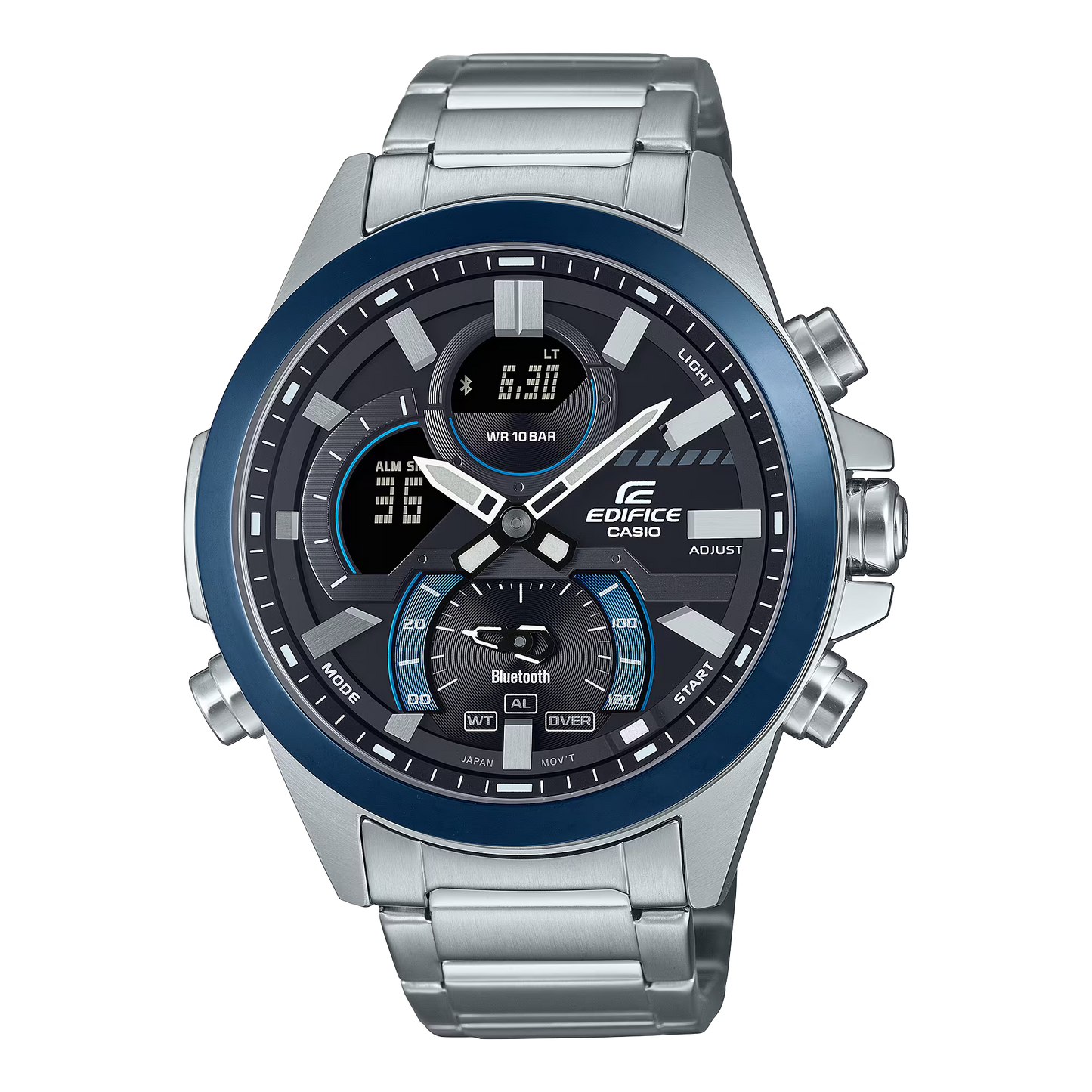 Reloj Análogo-Digital Sport Plateado de Hombre
