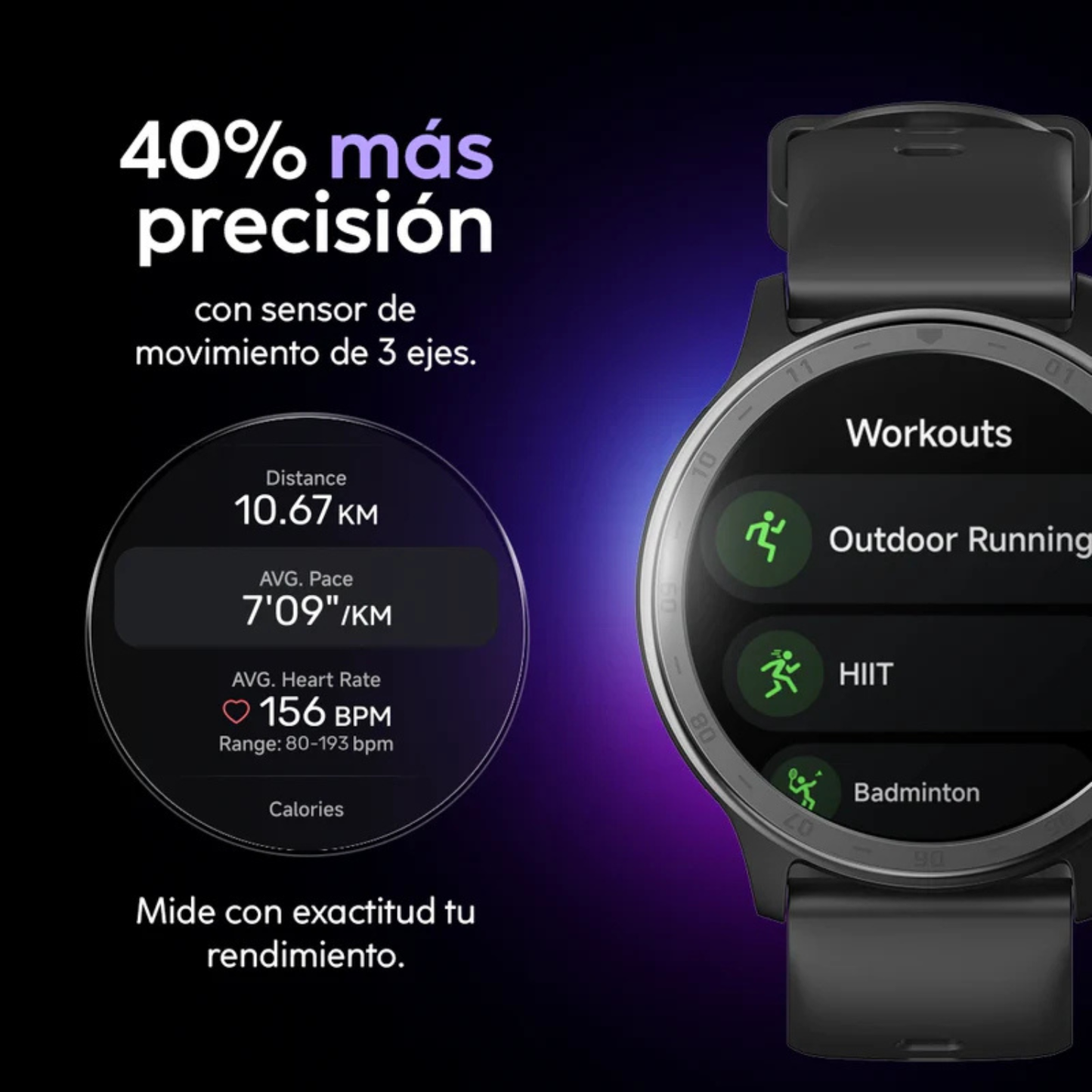 Reloj Inteligente Deportivo Cubitt AURA 2 Gris Unisex