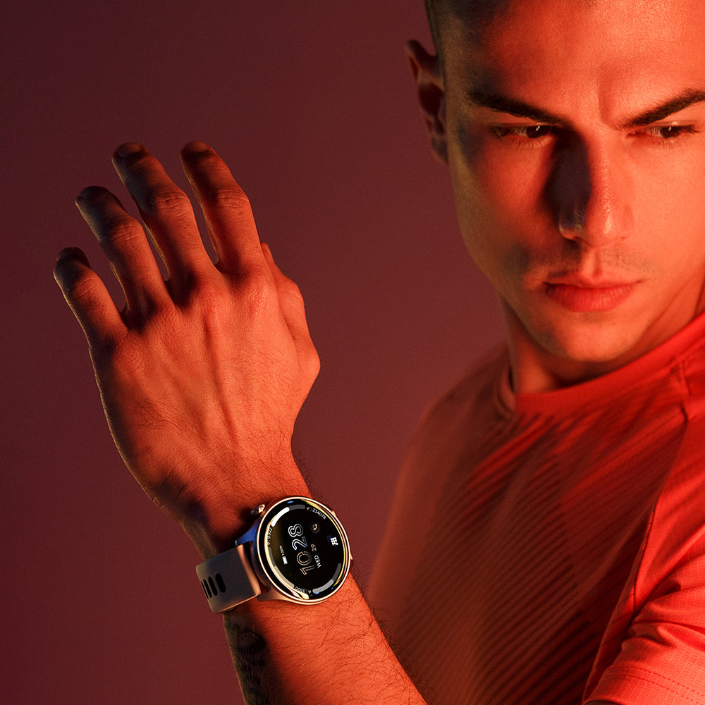 Reloj Digital Smartwatch Aura Gris y Plateado Sport de Hombre