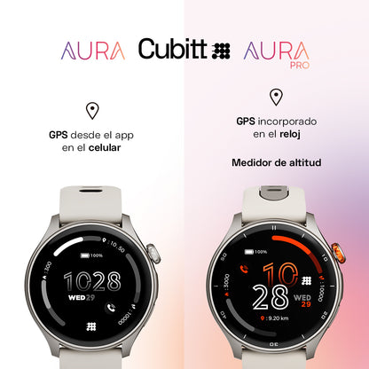 Reloj Digital Smartwatch Aura Gris y Plateado Sport de Hombre