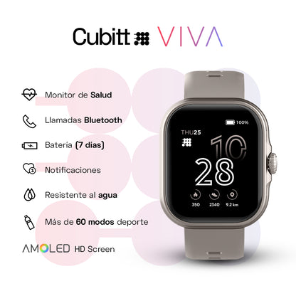 Reloj Digital Smartwatch Viva Gris Sport Unisex