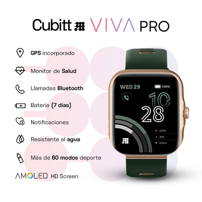 Reloj Digital Smartwatch Viva Pro Verde Sport de Hombre