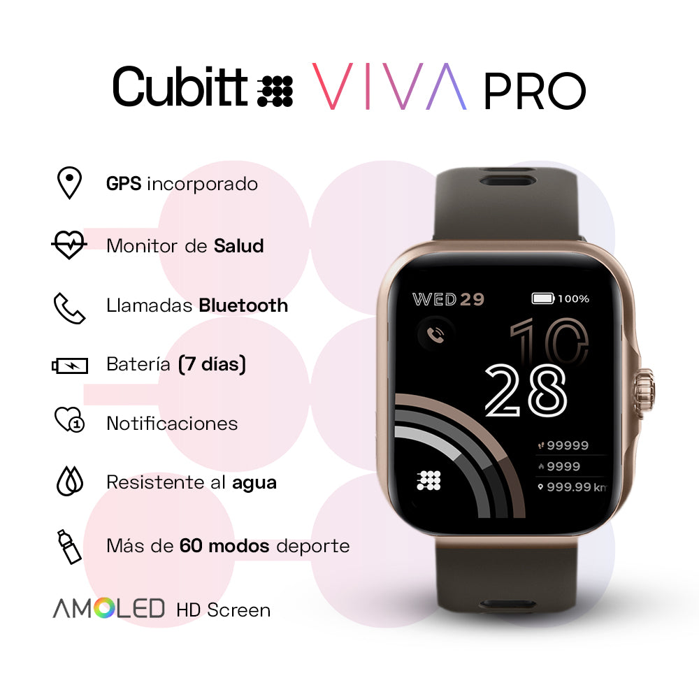 Reloj Digital Smartwatch Viva Pro Moca Sport Unisex