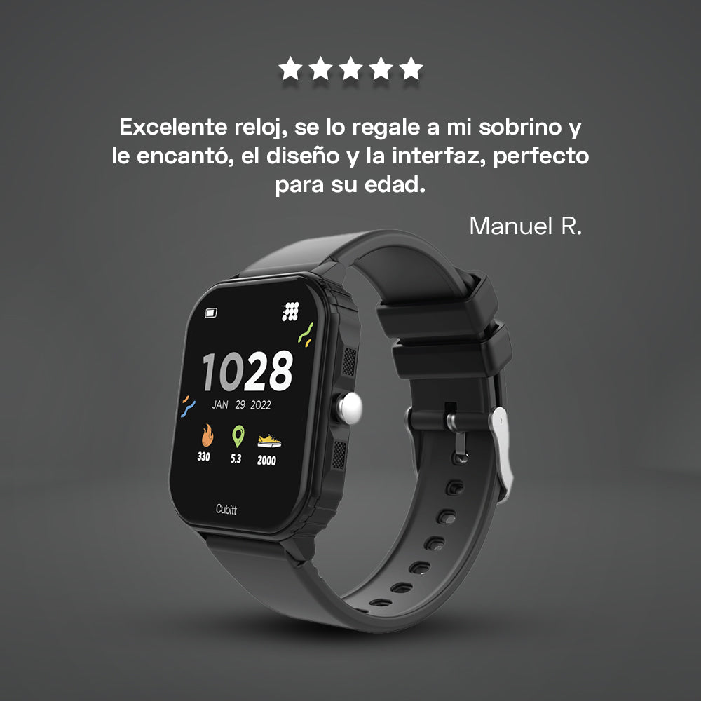 Reloj Digital Smartwatch Teens Obsidian Negro Juvenil de Hombre