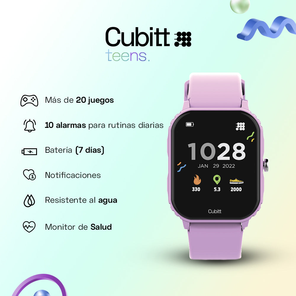 Reloj Digital Smartwatch Teens Dusty Lila Juvenil de Mujer