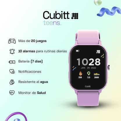 Reloj Digital Smartwatch Teens Dusty Lila Juvenil de Mujer