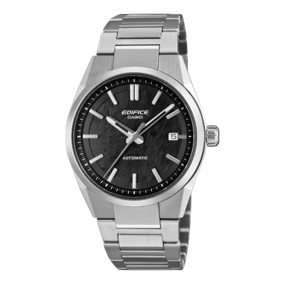 Reloj Análogo Deportivo Plateado con Negro de Hombre