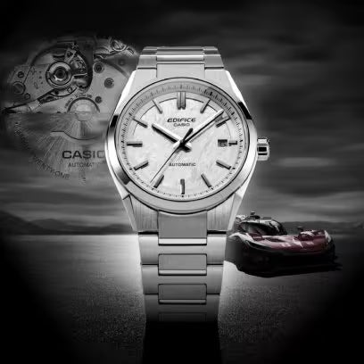 Reloj Análogo Deportivo Plateado con Blanco de Hombre