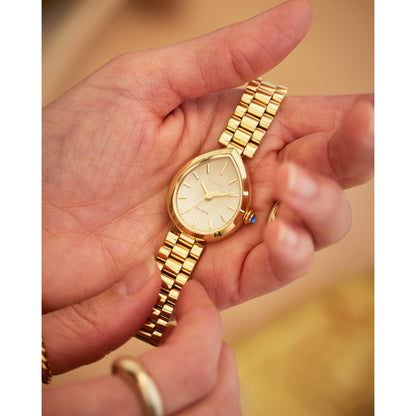 Reloj Análogo Eco-Drive L Rainell Luxury Dorado de Mujer
