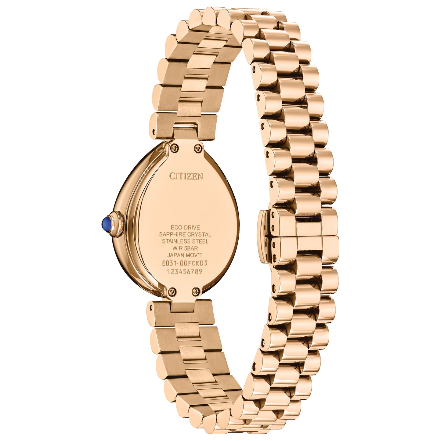 Reloj Análogo Eco-Drive L Rainell Luxury Oro Rosa de Mujer