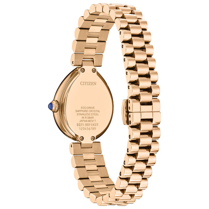 Reloj Análogo Eco-Drive L Rainell Luxury Oro Rosa de Mujer