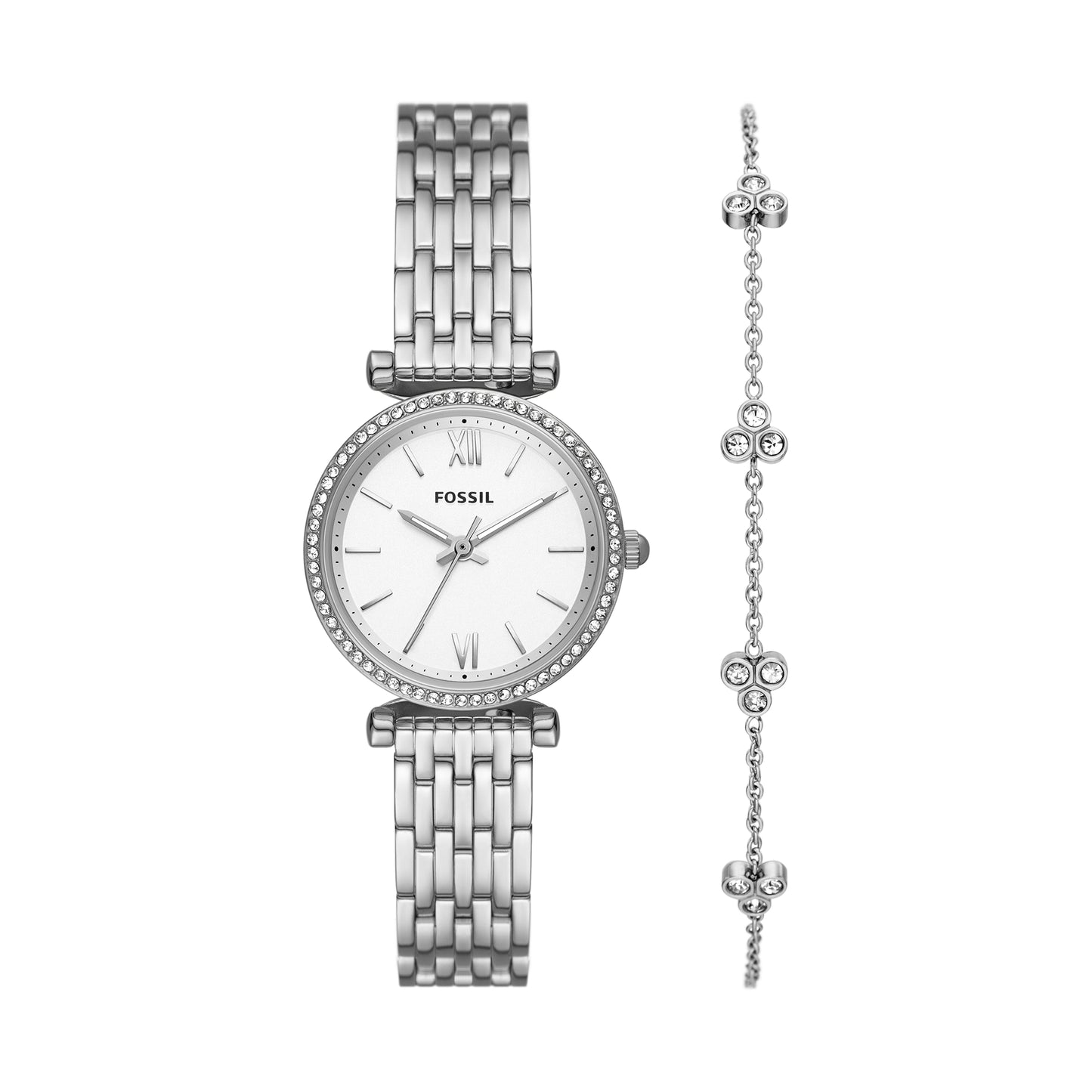 Reloj Análogo Carlie Juvenil Plateado de Mujer