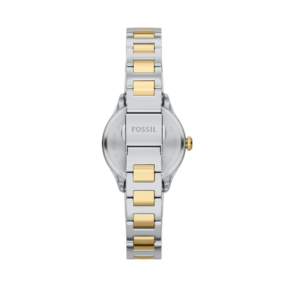 Reloj Análogo Clásico De Mujer Fossil Gilmore Plateado Y Dorado