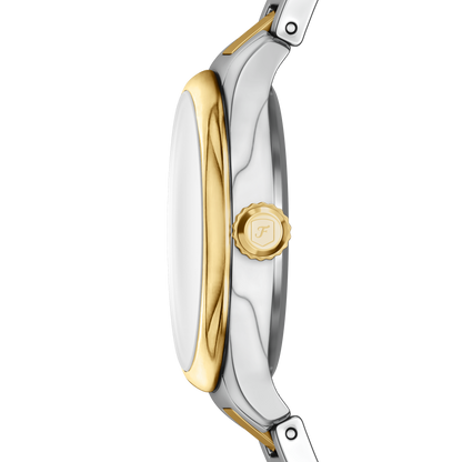 Reloj Análogo Clásico De Mujer Fossil Gilmore Plateado Y Dorado
