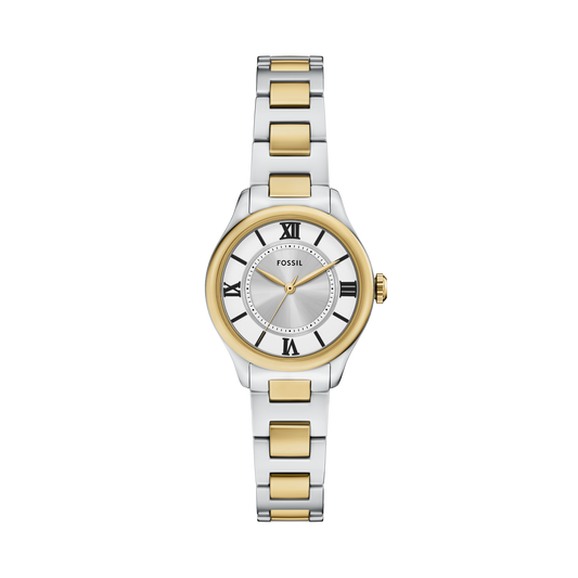 Reloj Análogo Clásico De Mujer Fossil Gilmore Plateado Y Dorado