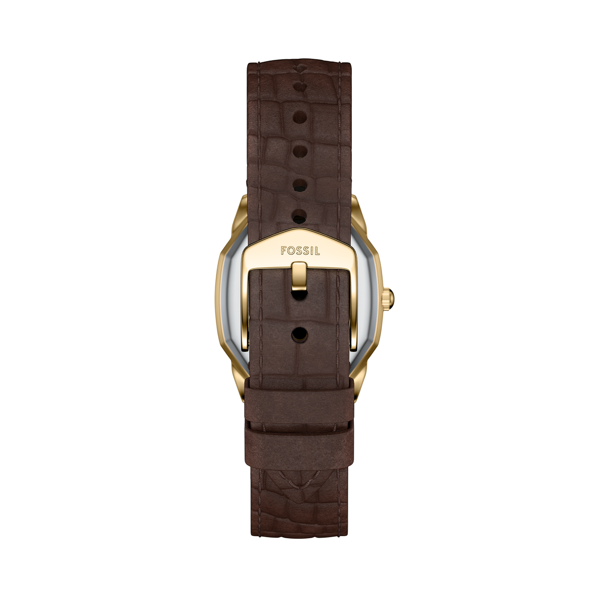 Reloj Análogo Clásico De Mujer Fossil Harlow Dorado, Crema Y Marrón