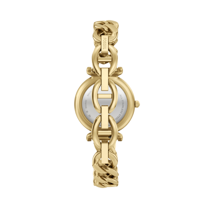 Reloj Análogo De Mujer Fossil Carlie Negro Y Dorado