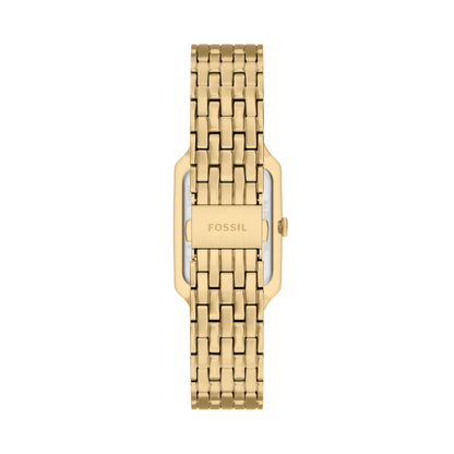 Reloj Análogo De Mujer Fossil Raquel Rojo Vino Y Dorado