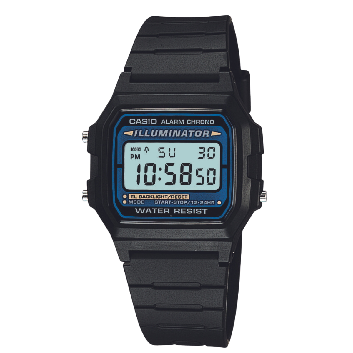 Reloj Digital Illuminator Casual Negro de Hombre