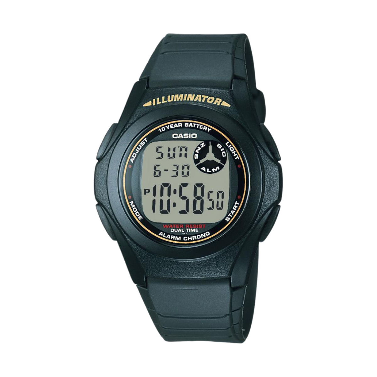 Reloj Digital Illuminator Dual Time Casual Negro de unisex